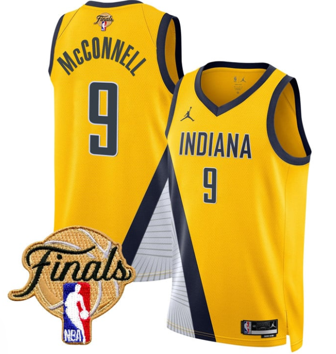 T.J. McConnell Jersey #9 Indiana Pacers 2025 Finals Swingman Stitched Statement