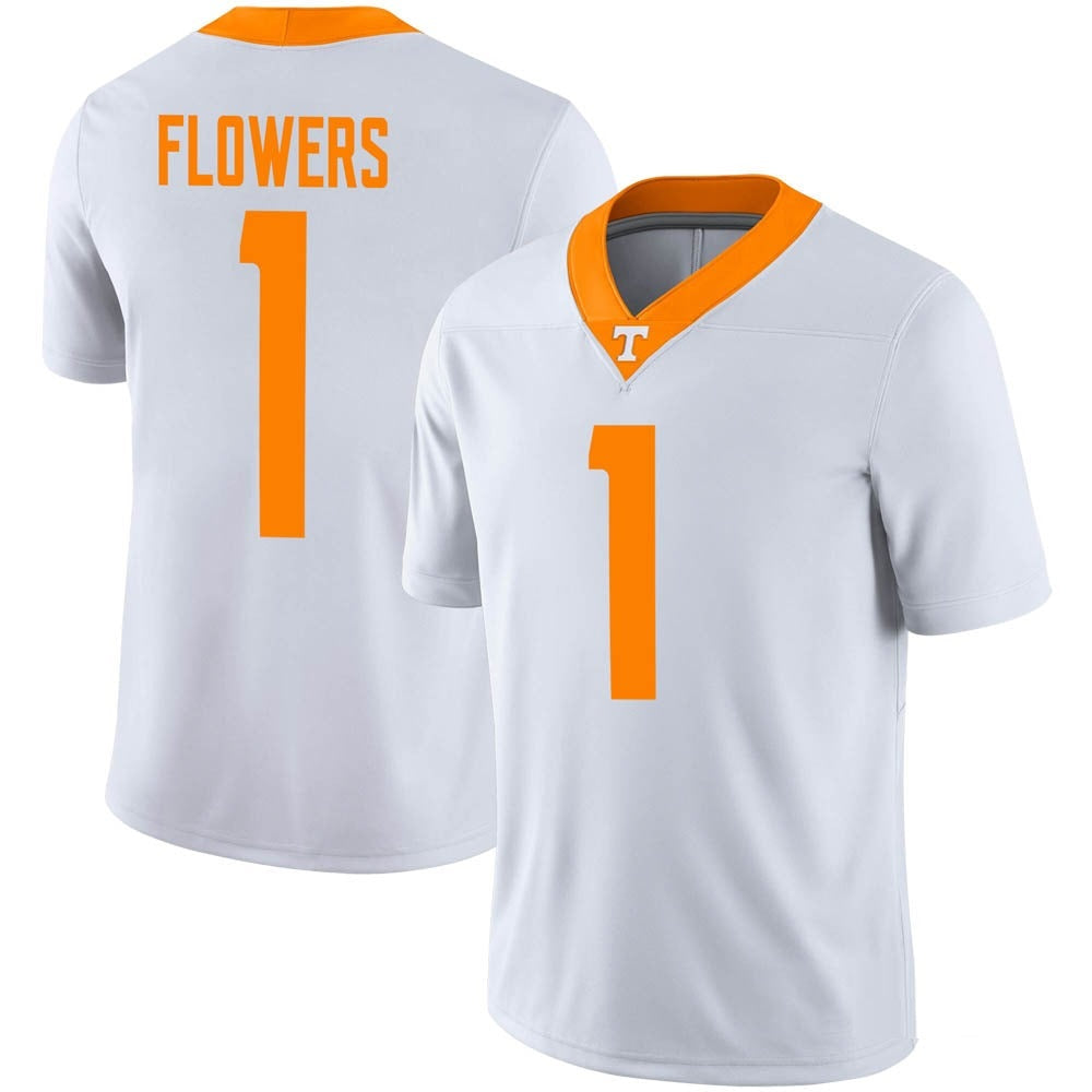 Tennessee Volunteers Trevon Flowers Jersey #1 College Football White