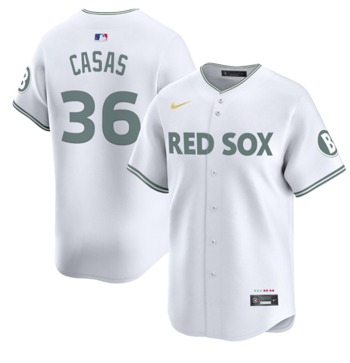 Triston Casas Jersey #36 Boston Red Sox 2025 City Connect Vapor Premier Limited Stitched White
