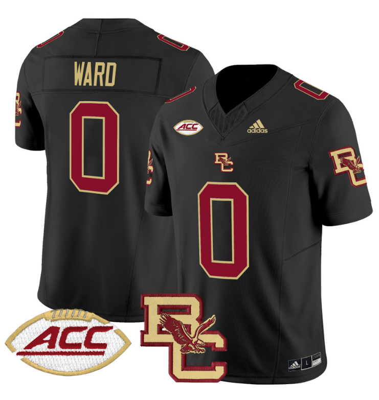 Treshaun Ward Jersey #0 Boston College Eagles 2024 Stitched Black