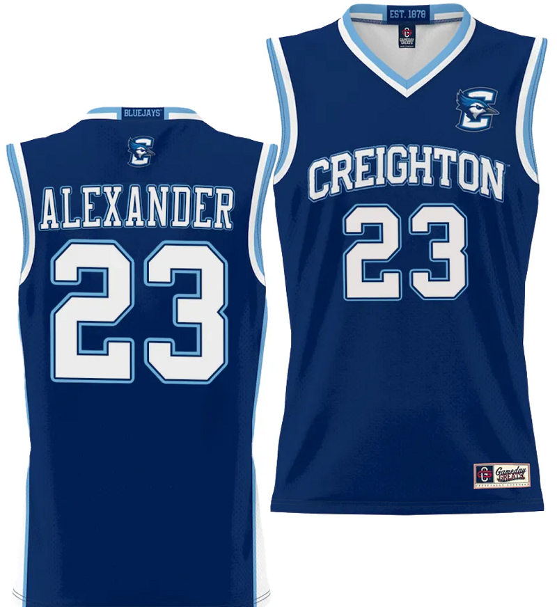 Trey Alexander Jersey #23 Creighton Bluejays College Basketball Performance