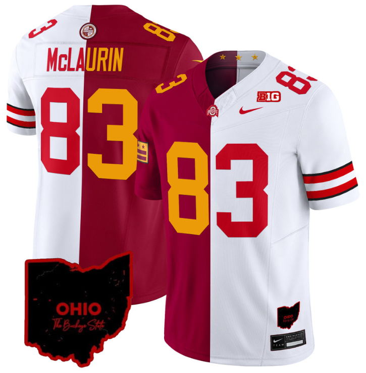Terry McLaurin Jersey #83 Ohio State Buckeyes Split Vapor Football Stitched