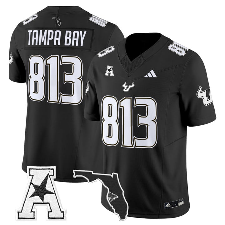 Tampa Bay Jersey #813 South Florida Bulls 2025 Vapor Limited Stitched Black