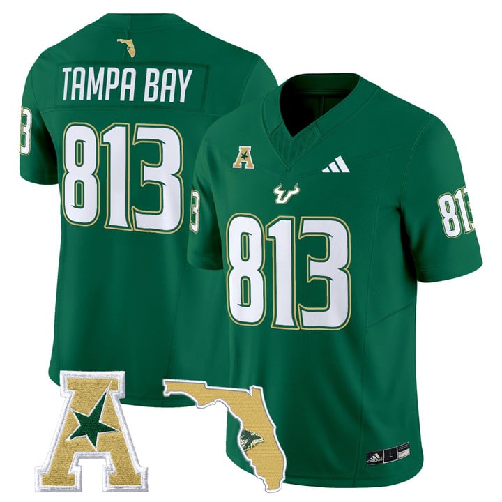 Tampa Bay Jersey #813 South Florida Bulls 2025 Vapor Limited Stitched Green