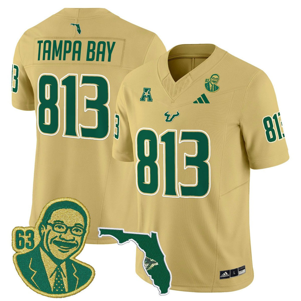 Tampa Bay Jersey #813 South Florida Bulls Lee Roy Selmon Legacy Stitched Gold