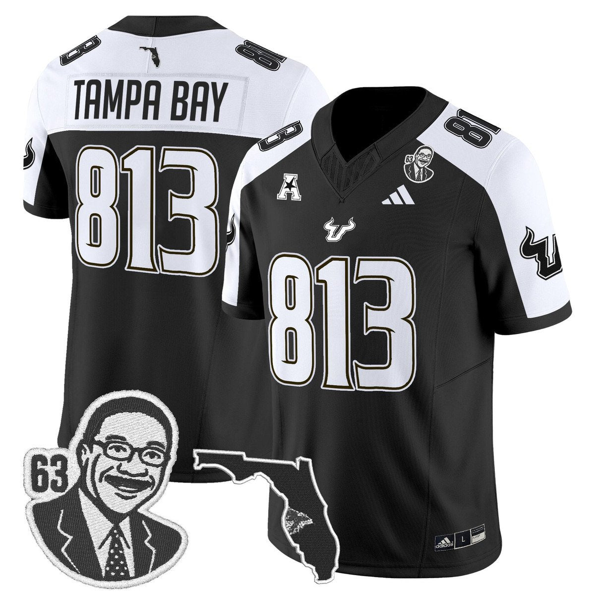 Tampa Bay Jersey #813 South Florida Bulls Lee Roy Selmon Legacy Stitched Black