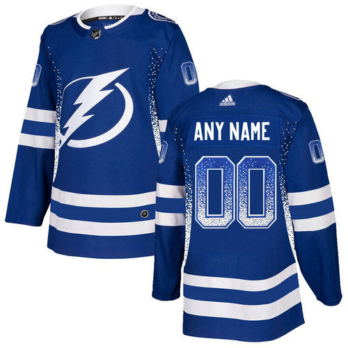 Tampa Bay Lightning Blue Customized Drift Fashion Jersey