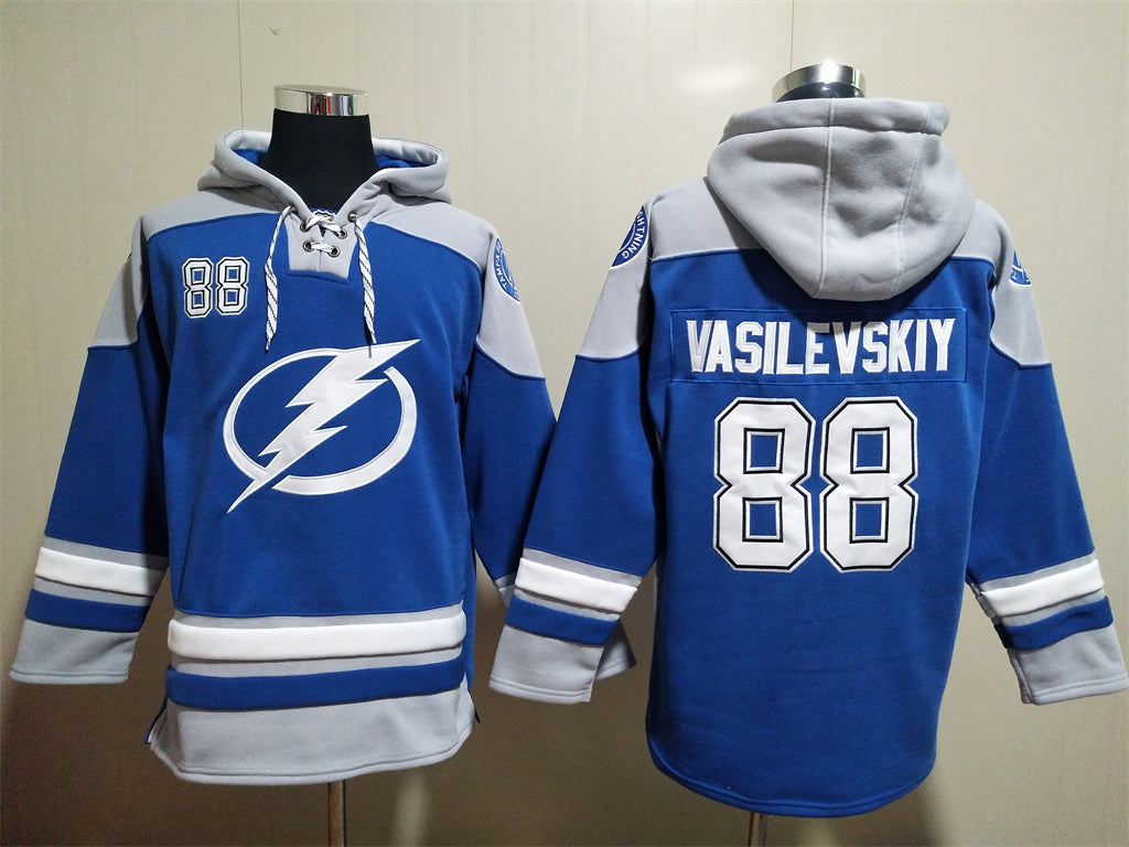 Tampa Bay Lightning #88 Andrei Vasilevskiy Pullover Hoodie