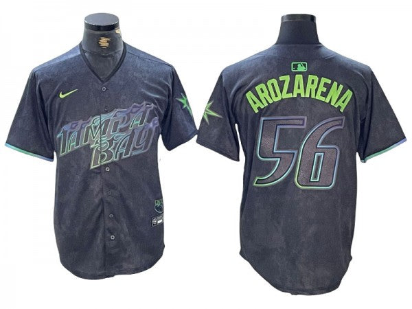 Tampa Bay Rays #56 Randy Arozarena Black 2024 City Connect Limited Jersey