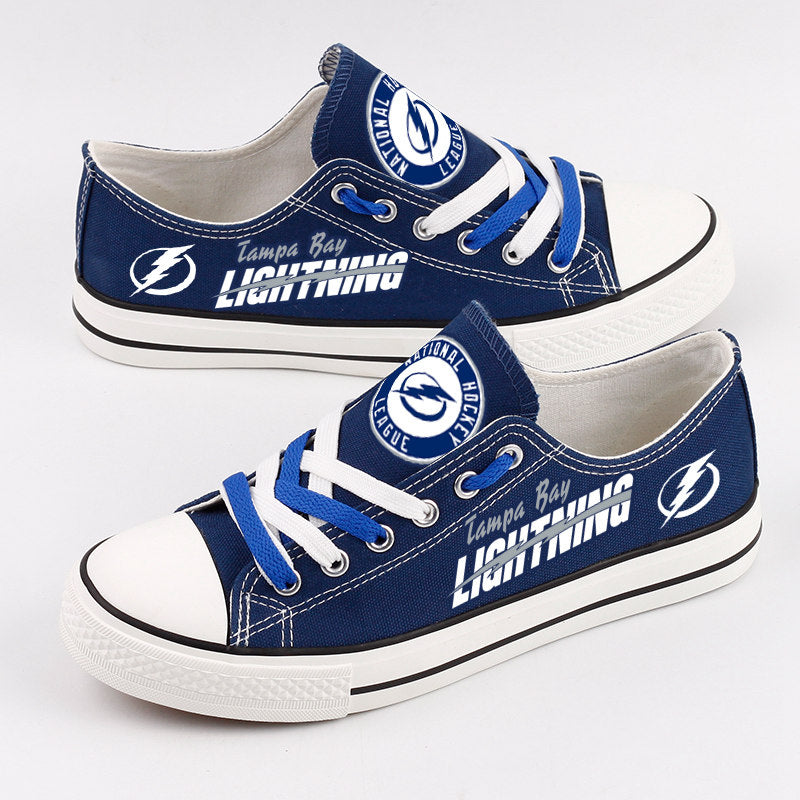 Tampa Bay Lightning Low Top Canvas Sport Sneakers Shoes For Men Women Fans