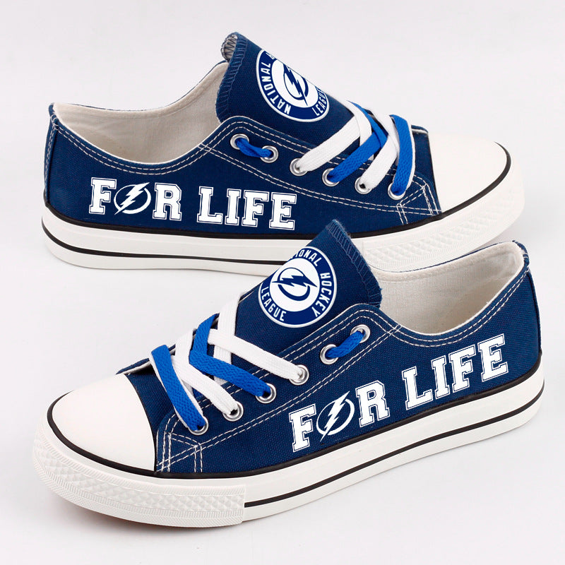 Tampa Bay Lightning Low Top Canvas Sport Sneakers Shoes For Men Women Fans