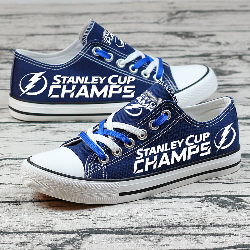 Tampa Bay Lightning Low Top Canvas Sport Sneakers Shoes For Men Women Fans