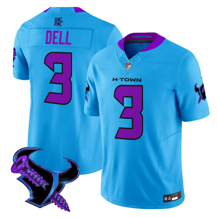 Tank Dell Jersey #3 DJ Screw 2025 Vapor Limited All Stitched
