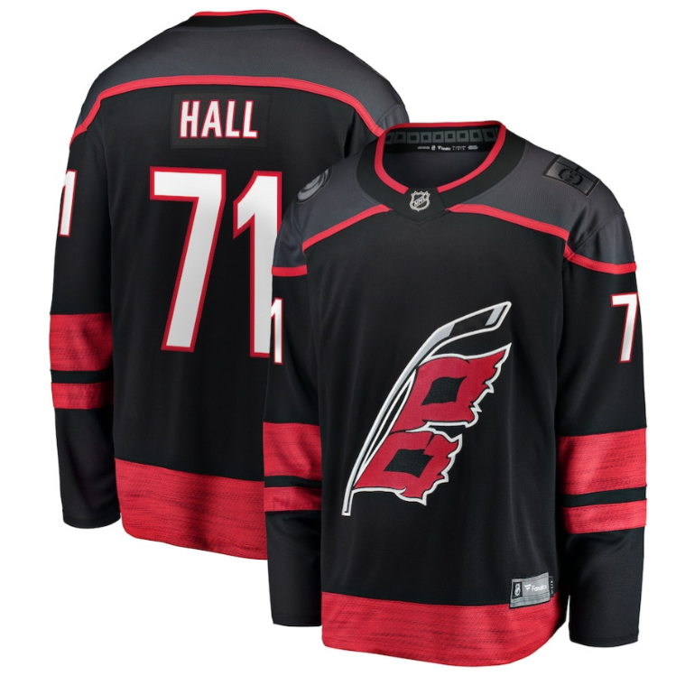 Taylor Hall 71 Carolina Hurricanes Home Breakaway Men Jersey - Black