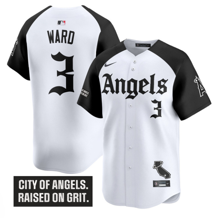 Taylor Ward Jersey #3 Los Angeles Angels Gothic Halo Edition Stitched Alternate
