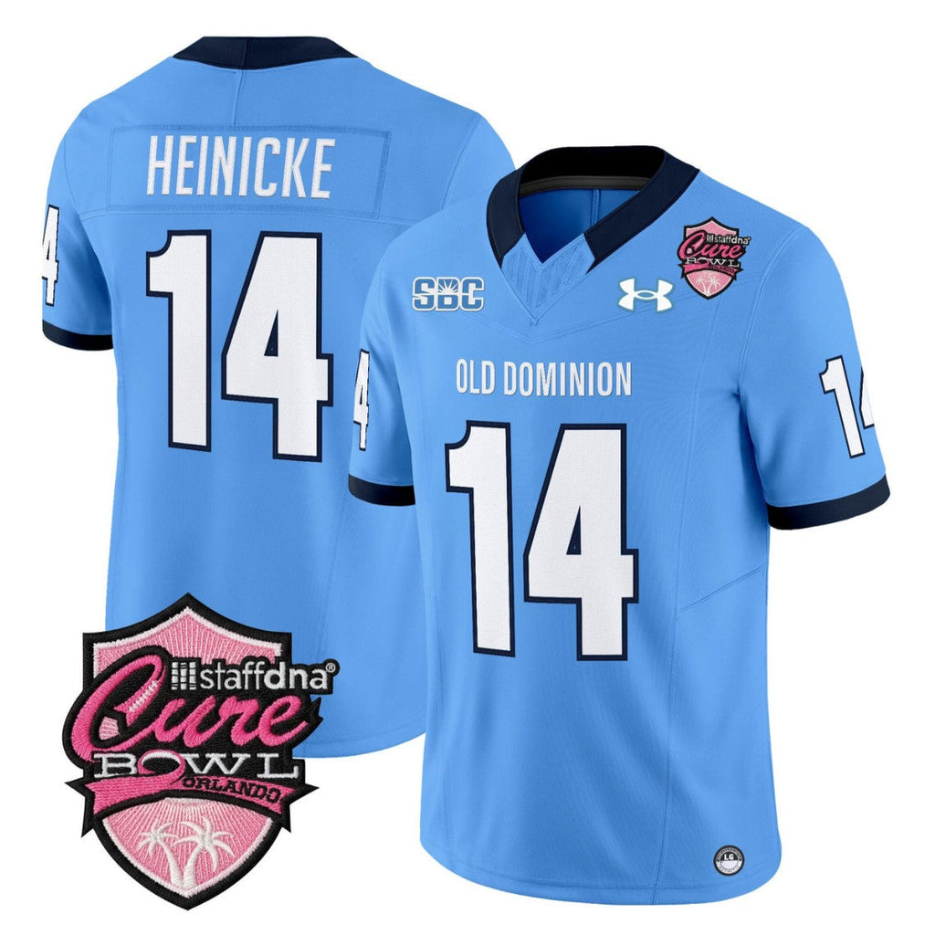 Taylor Heinicke Jersey #14 Old Dominion Monarchs 2025 Cure Bowl Stitched