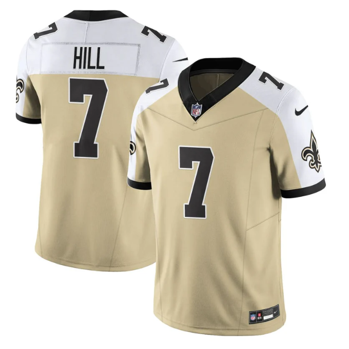 Taysom Hill Jersey #7 Alternate Vapor Limited Football All Stitched Gold Alter