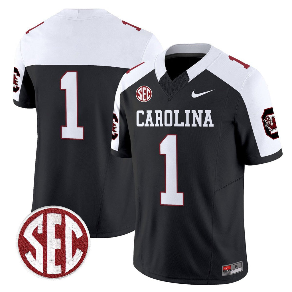 Team Jersey #1 Carolina 1980 Throwback Rebrand 2026 Stitched Black Alter