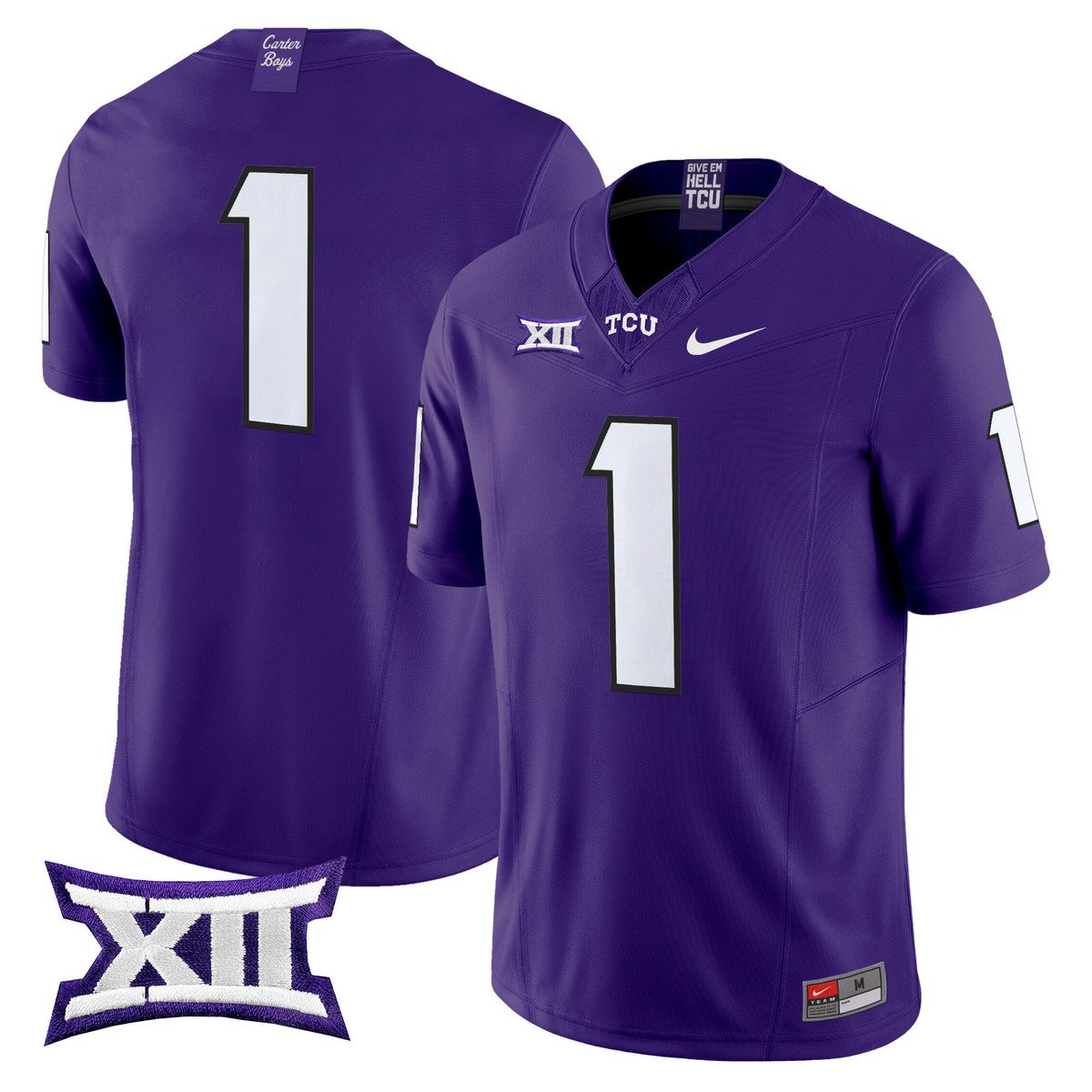 Team Jersey #1 TCU Horned Frogs 2025 Vapor Limited Stitched Purple