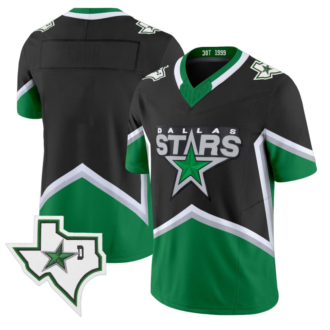 Team Jersey Dallas Stars 99 Throwback Vapor Football Style Stitched