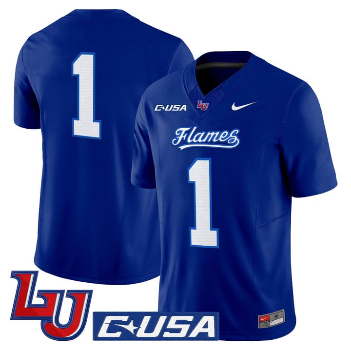 Team Jersey #1 Liberty Flames 2025 Vapor Limited Stitched Mono Navy