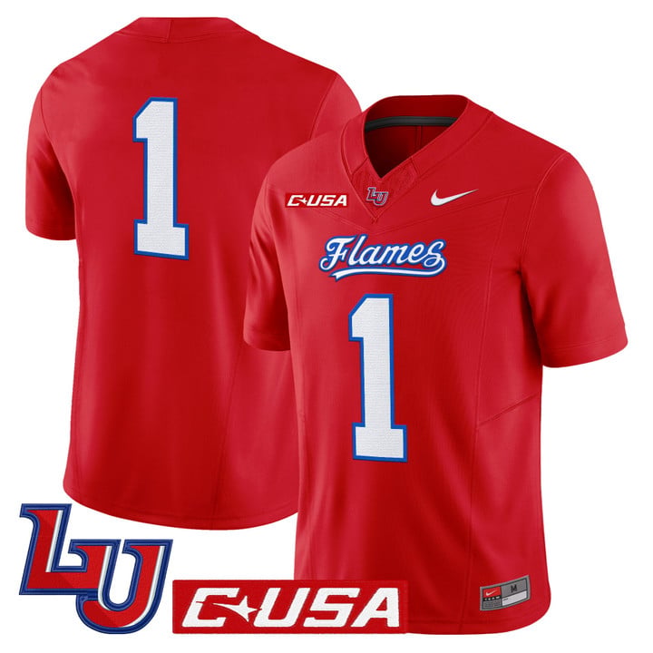 Team Jersey #1 Liberty Flames 2025 Vapor Limited Stitched Red