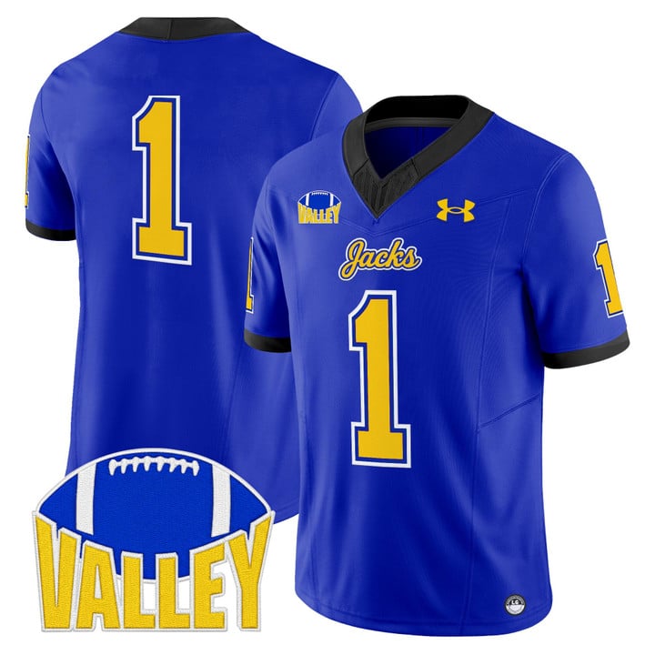 Team Jersey #1 South Dakota State Jackrabbits 2025 Stitched Blue