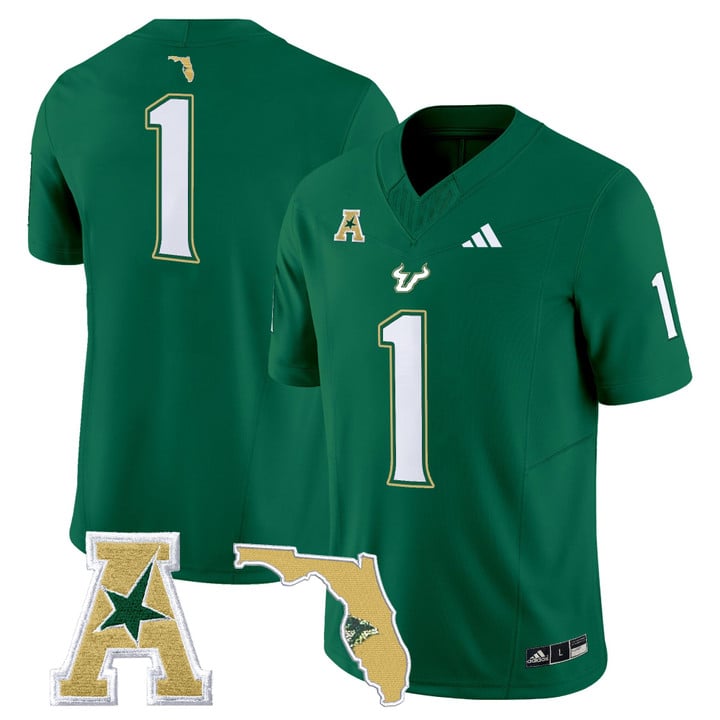 Team Jersey #1 South Florida Bulls 2025 Vapor Limited Stitched Green