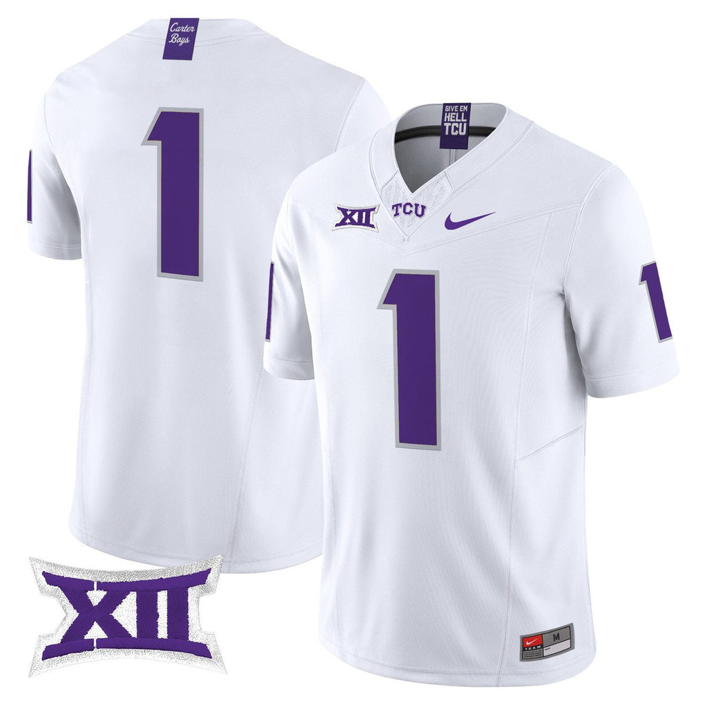 Team Jersey #1 TCU Horned Frogs 2025 Vapor Limited Stitched White