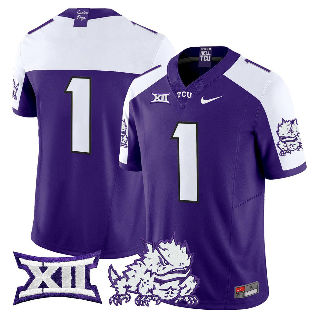Team Jersey #1 TCU Horned Frogs 2025 Vapor Limited Stitched Purple Alter