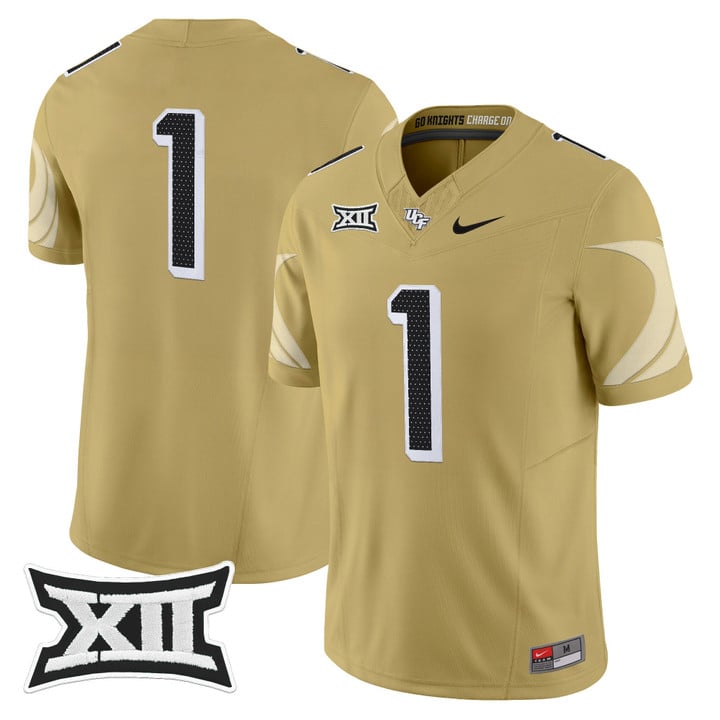 Team Jersey #1 UCF Knights 2025 Vapor Limited Stitched Gold