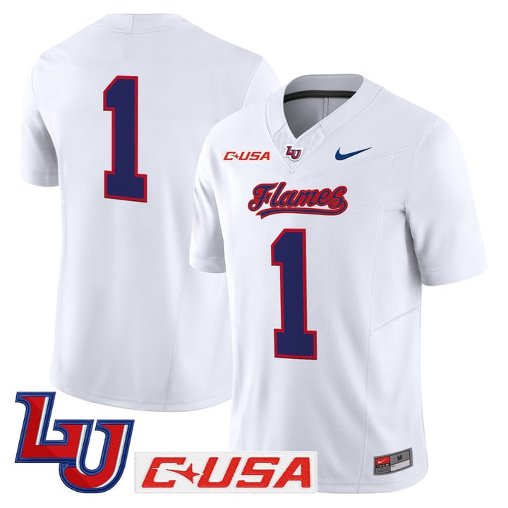 Team Jersey #1 Liberty Flames 2025 Vapor Limited Stitched White