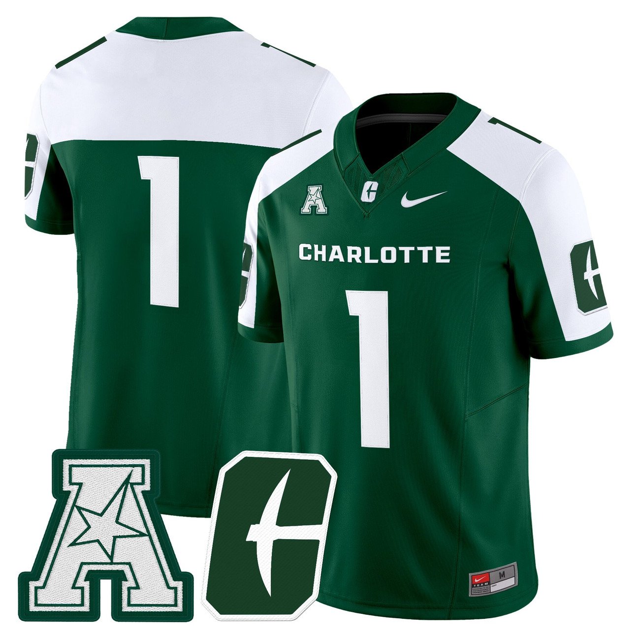 Team Jersey #1 Charlotte 49ers 2025 Vapor Limited Stitched