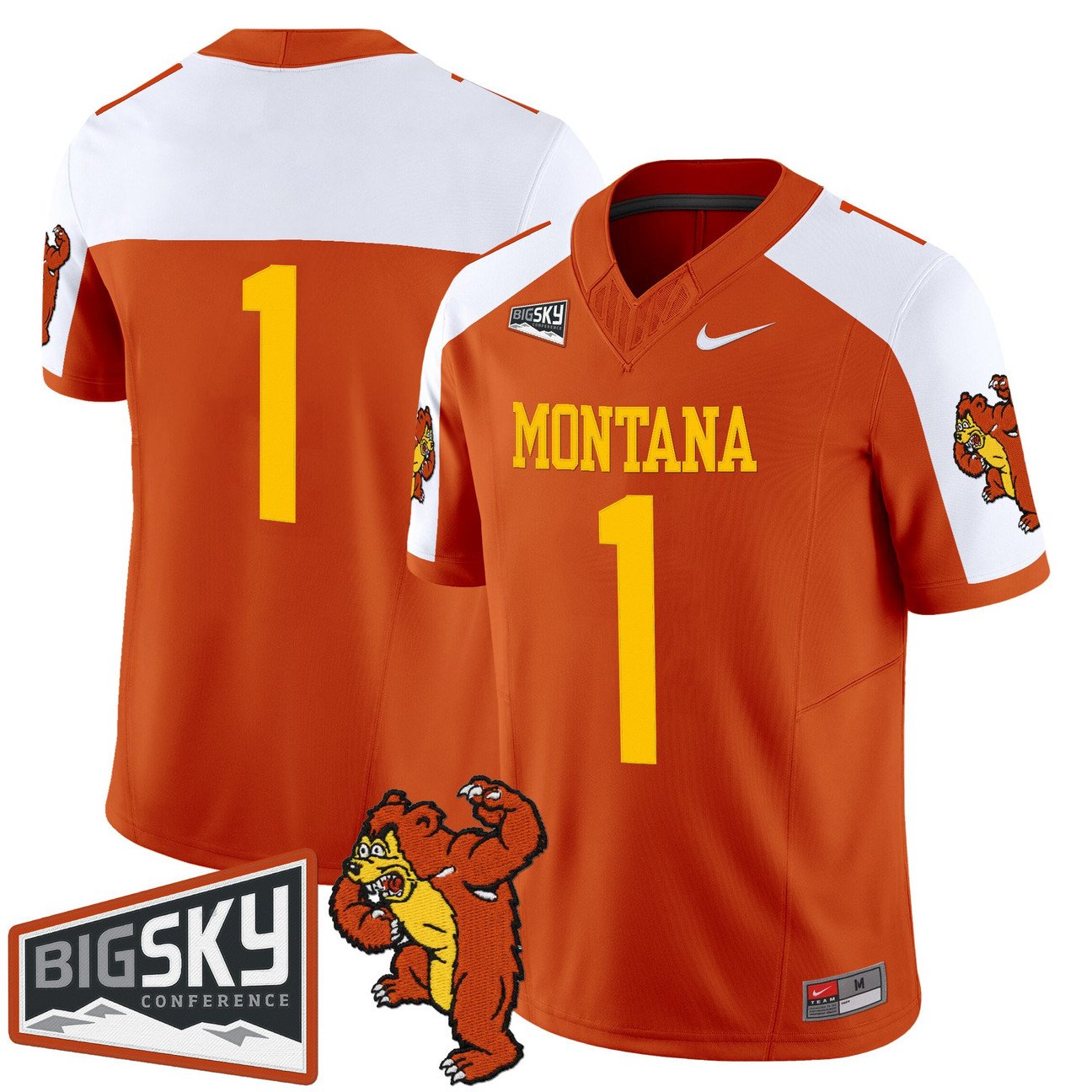 Team Jersey #1 Montana Grizzlies 1995 Throwback Vapor Limited Stitched