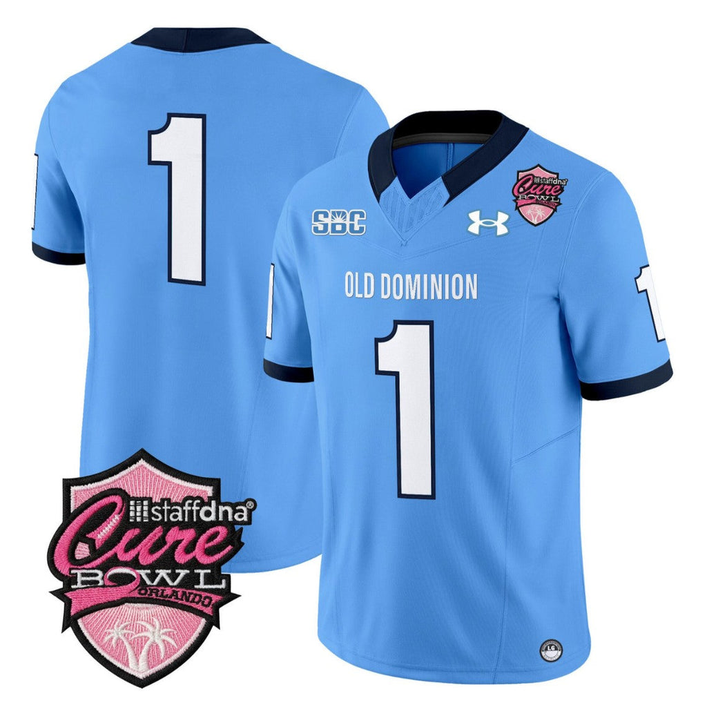 Team Jersey #1 Old Dominion Monarchs 2025 Cure Bowl Limited Stitched