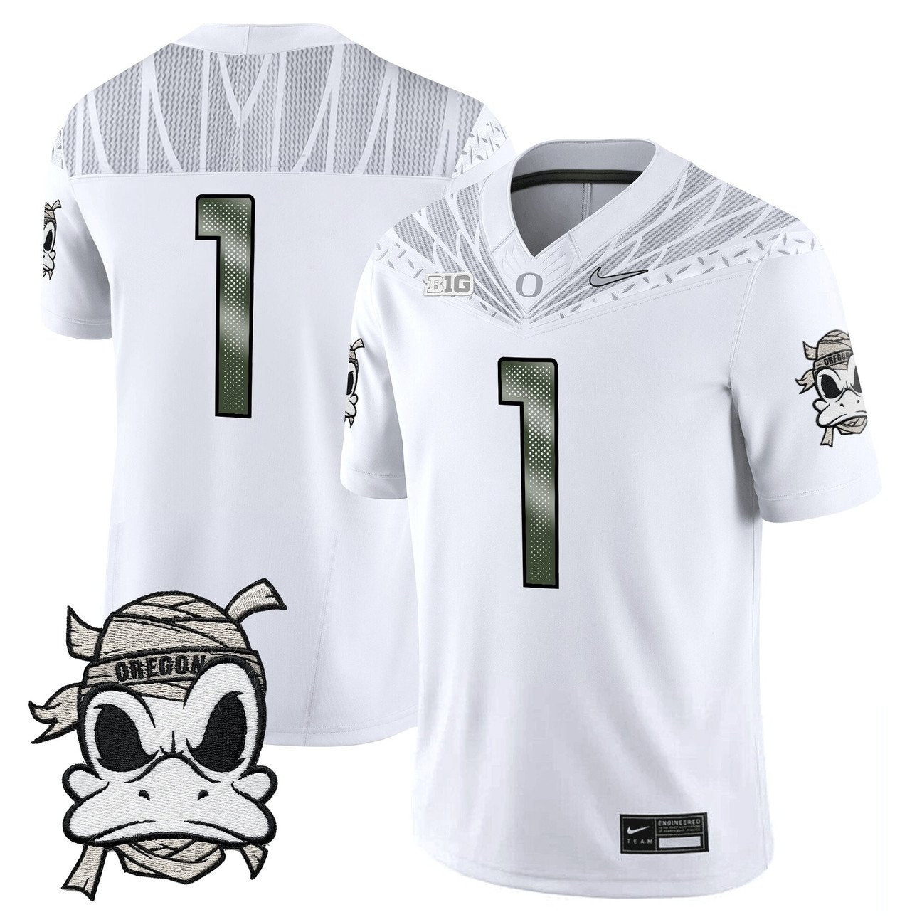 Team Jersey #1 Oregon Ducks 2025 Mummy Duck Vapor Limited Stitched