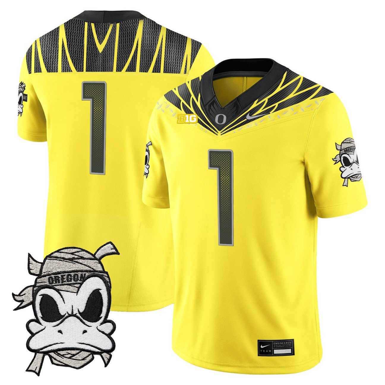 Team Jersey #1 Oregon Ducks 2025 Mummy Duck Vapor Limited Stitched