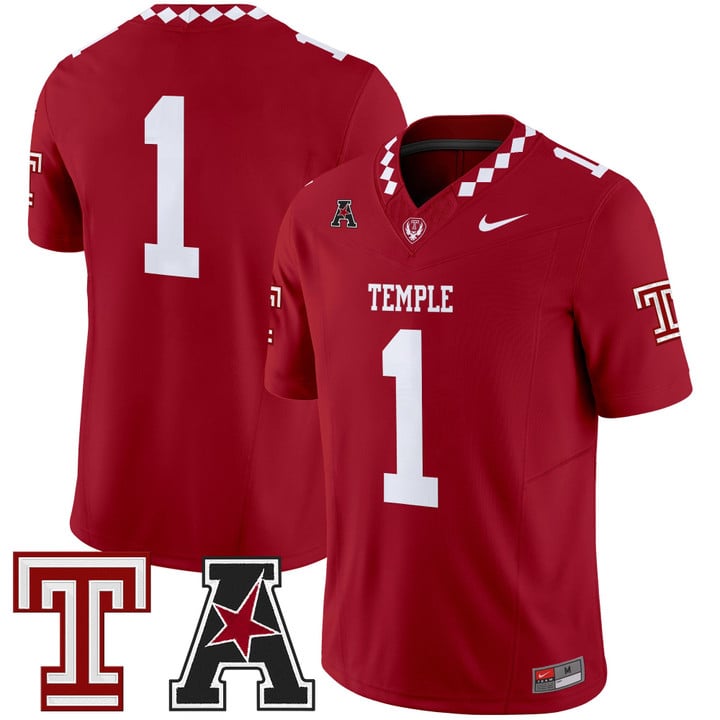 Team Jersey #1 Temple Owls 2025 Vapor Limited Stitched