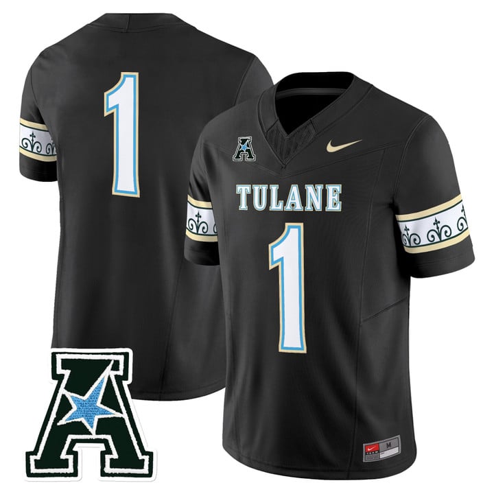 Team Jersey #1 Tulane Green Wave 2025 City Edition Vapor Stitched