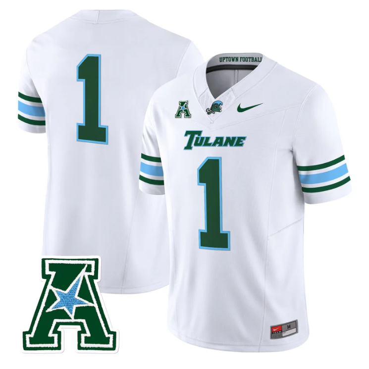 Team Jersey #1 Tulane Green Wave 2025 Vapor Limited Stitched