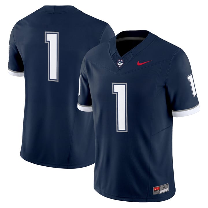 Team Jersey #1 UConn Huskies 2025 Vapor Limited Stitched