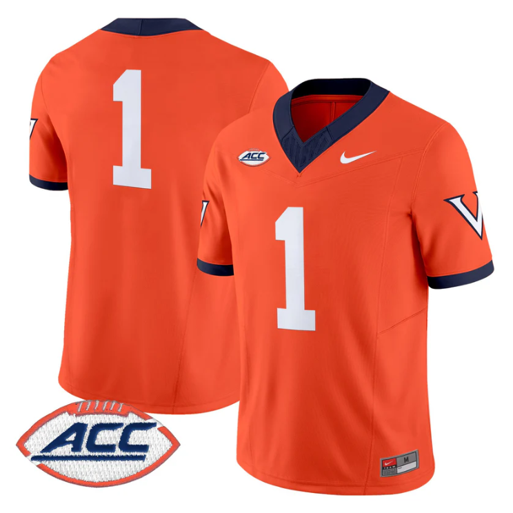 Team Jersey #1 Virginia Cavaliers 1995 Throwbacks Limited Stitched