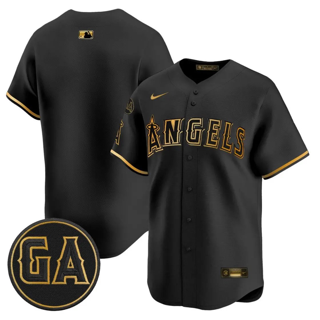 Team Jersey Blank Angels Garret Anderson Tribute Premier Stitched