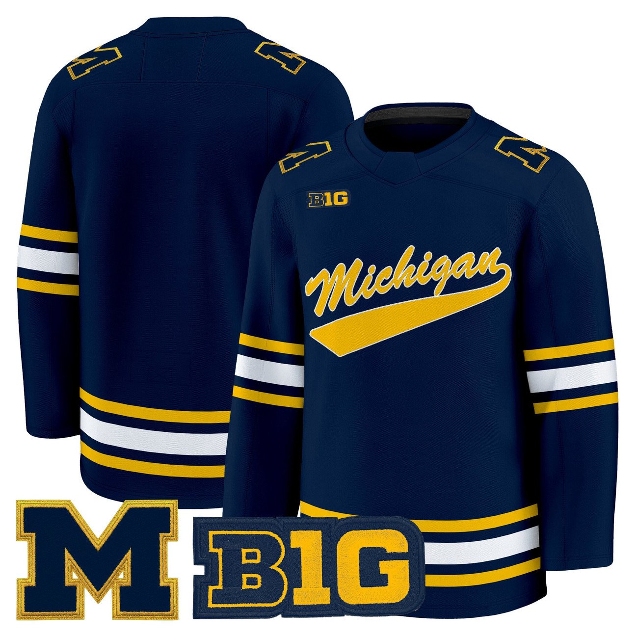 Team Jersey Michigan Wolverines 2025-26 Premium All Stitched