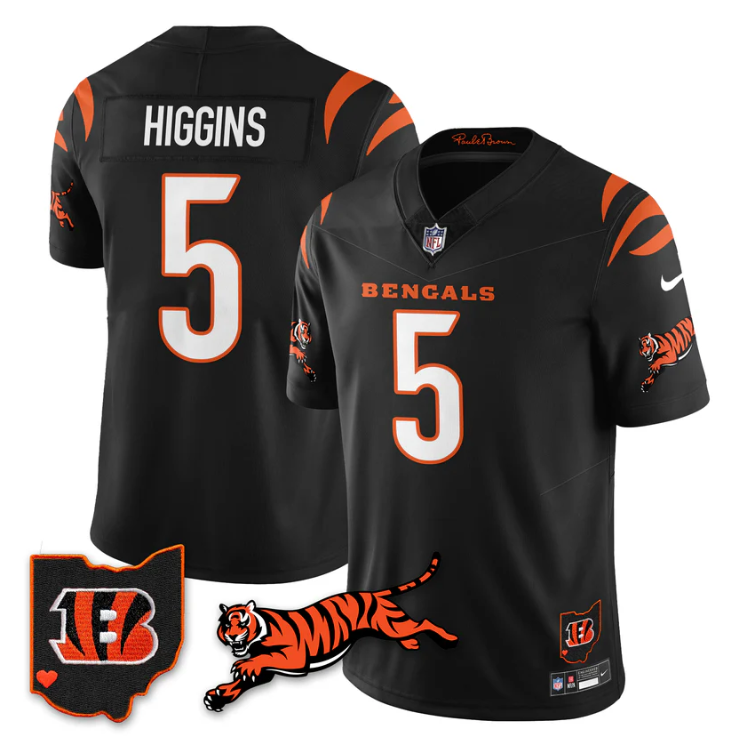 Tee Higgins Jersey #5 Vapor 2025 F.U.S.E. Limited All Stitched