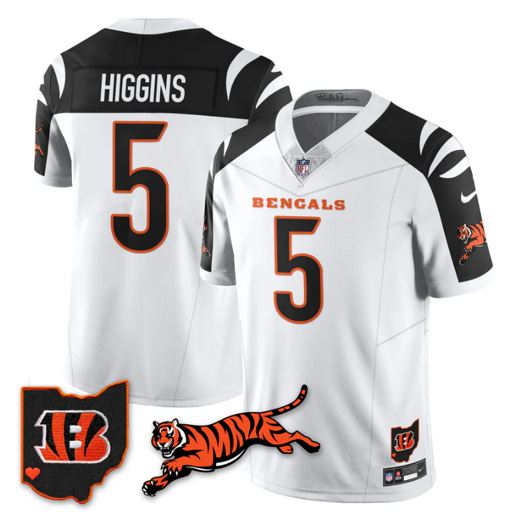 Tee Higgins Jersey #5 Vapor 2025 F.U.S.E. Limited All Stitched