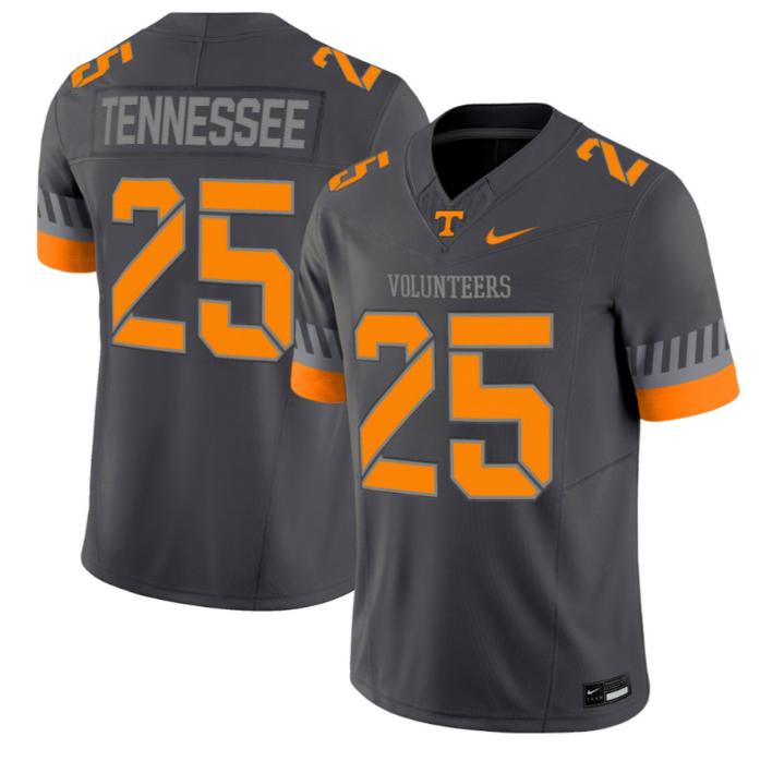 Tennessee Jersey #25 Tennessee Vols 2025 Smokey Grey Series Stitched