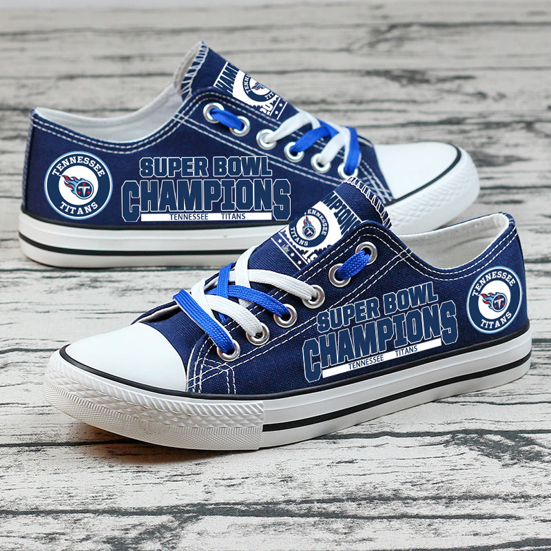 Tennessee Titans Low Top Canvas Sport Sneakers Shoes For Men Women Fans