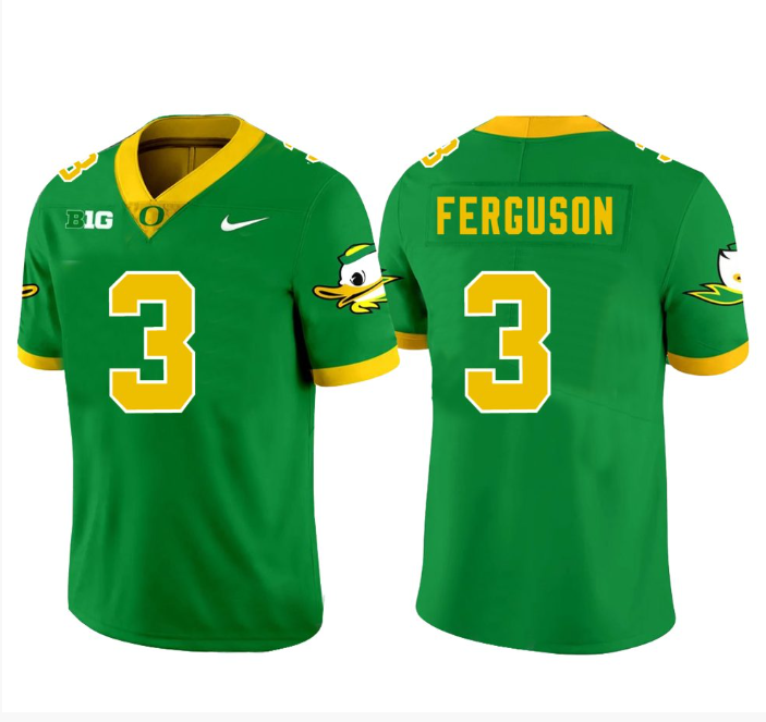 Terrance Ferguson Jersey #3 Oregon Ducks Football Green
