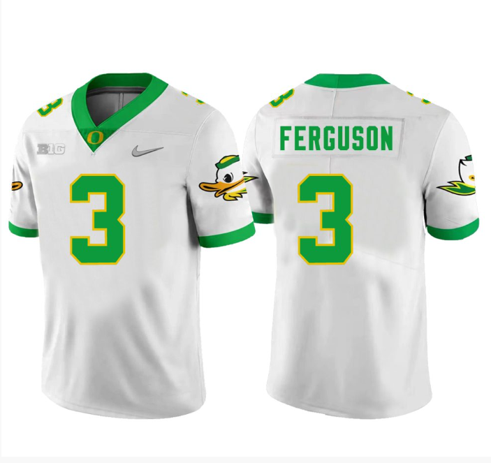 Terrance Ferguson Jersey #3 Oregon Ducks Football White